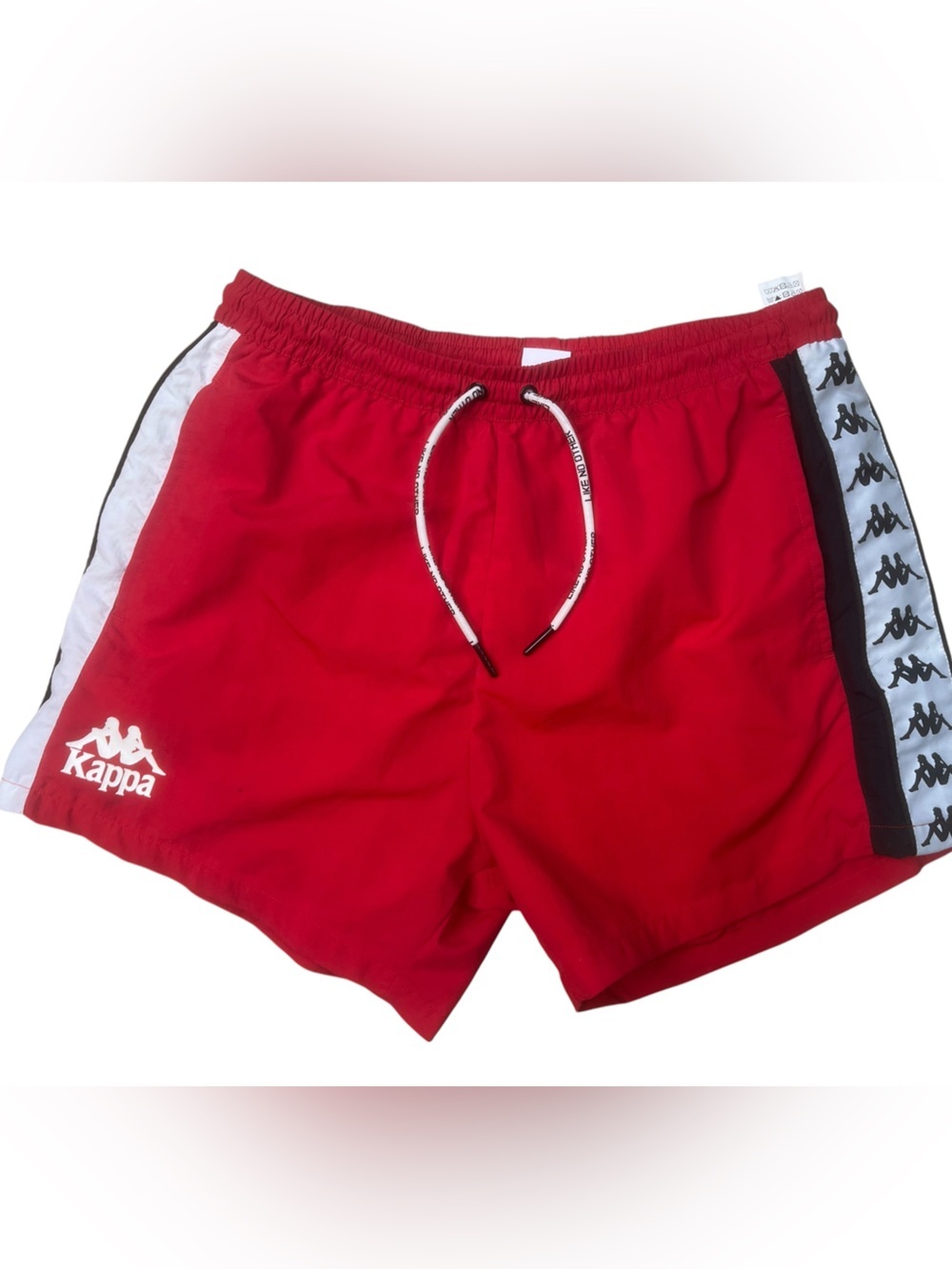 Sz med Kappa Red Jacket with White Print and Black Trim